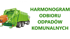 Harmonogram odbioru odpadów komunalnych z terenu miasta i gminy Młynary na okres styczeń-kwiecień 2024 r. 