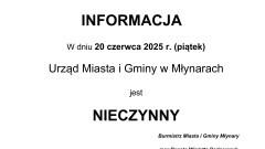 Informacja dotycząca pracy urzędu.