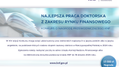 Konkurs "Najlepsza praca doktorska z zakresu rynku finansowego".