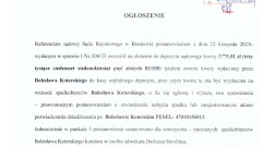 Ogłoszenie.