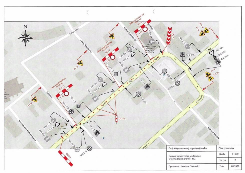 Dotyczy: Remont nawierzchni jezdni dróg wojewódzkich nr 509 i 513 – Umowa nr RDW.E/12/3221/DM/152/22 z dnia 16.08.2022r.