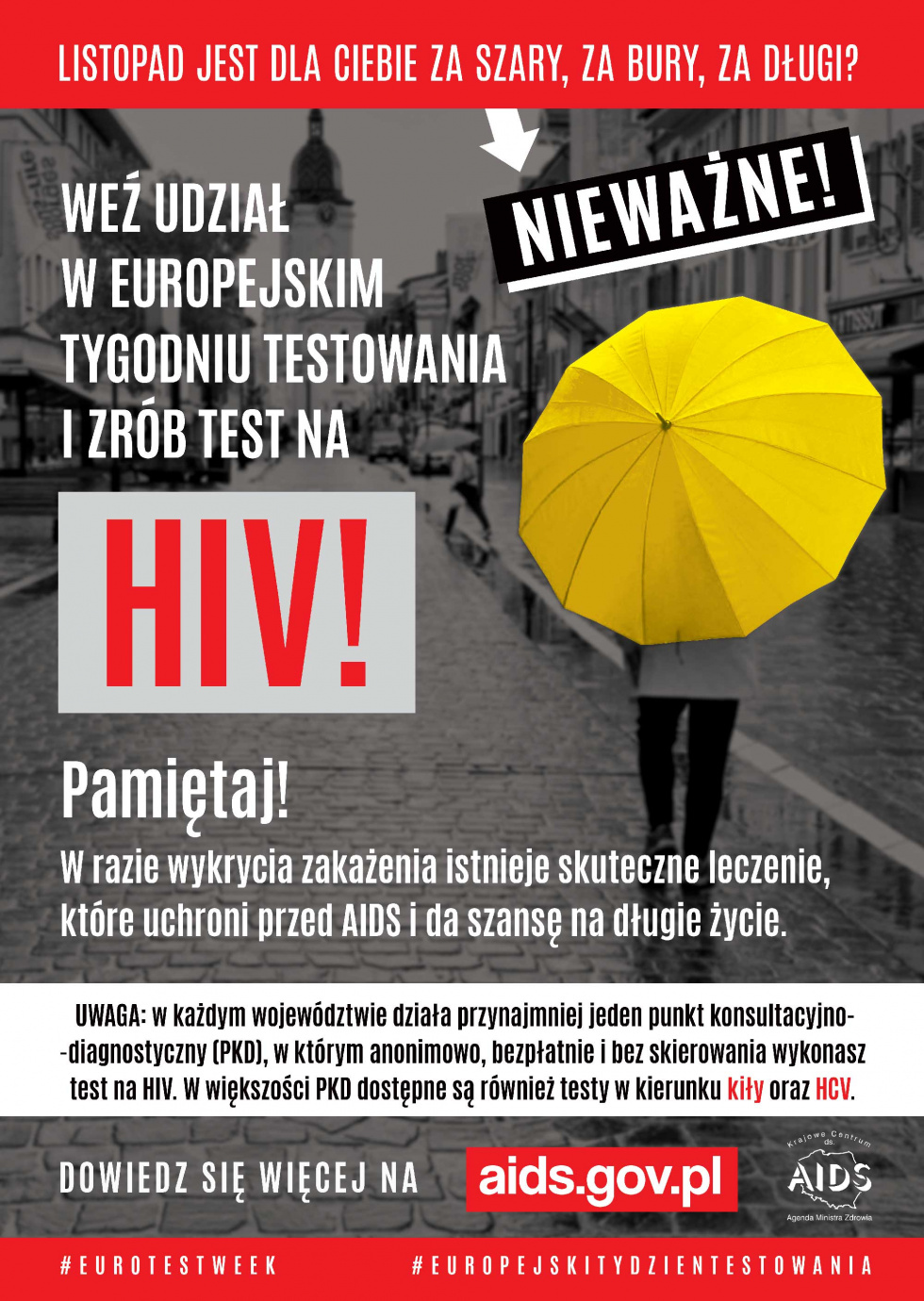 Europejski Tydzień Testowania w kierunku HIV i HCV.