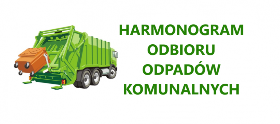 HARMONOGRAM ODBIORU ODPADÓW KOMUNALNYCH 12.06.2023 - 31.12.2023 MIASTO I GMINA  MŁYNARY.