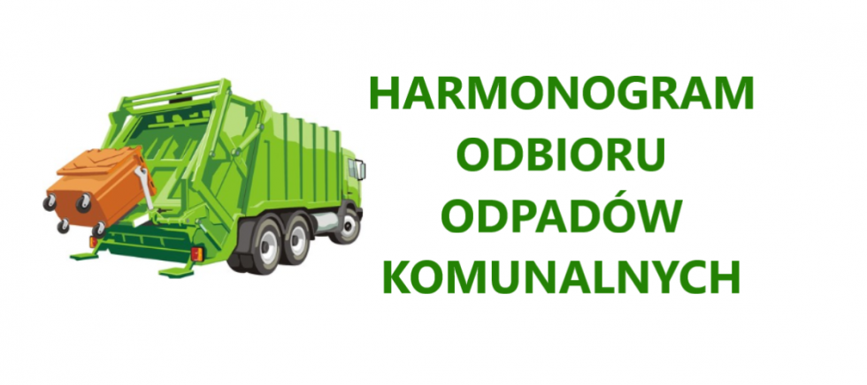 Harmonogram odbioru odpadów komunalnych Gmina i Miasto Młynary - maj 2024r.