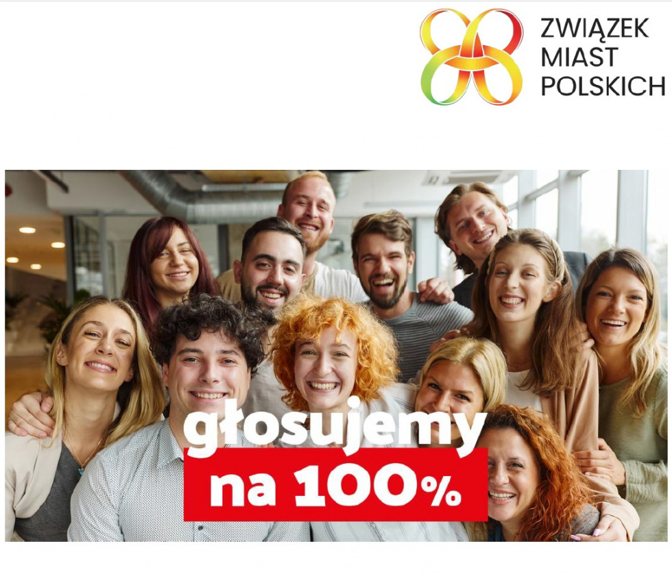 Kampania społeczna " głosujemy na 100%"