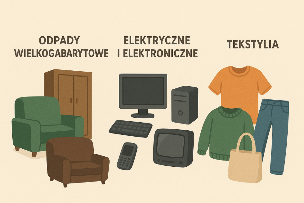 Komunikat dot. wywozu - odpadów wielkogabarytowych, elektrycznych, elektronicznych oraz tekstyliów