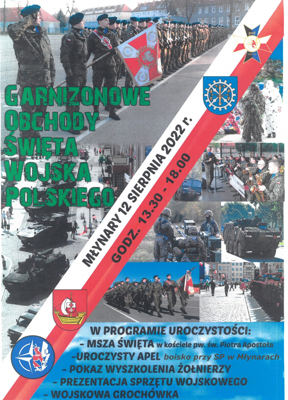 Przemarsz wojska ulicami Młynar - piątek 12.08.2022 r.