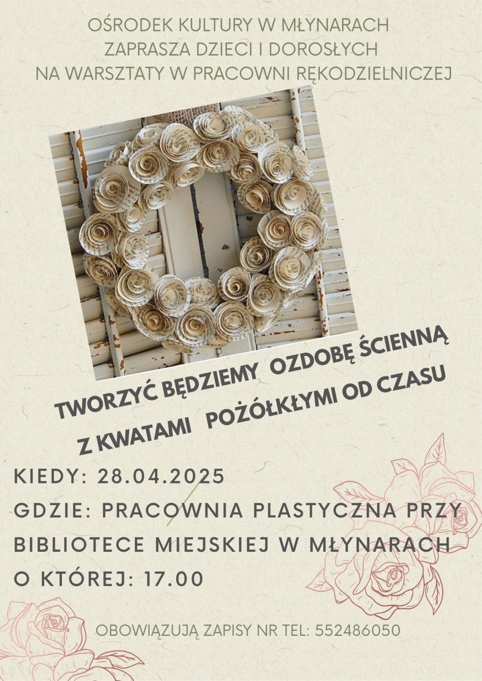 Warsztaty- ozdoba ścienna