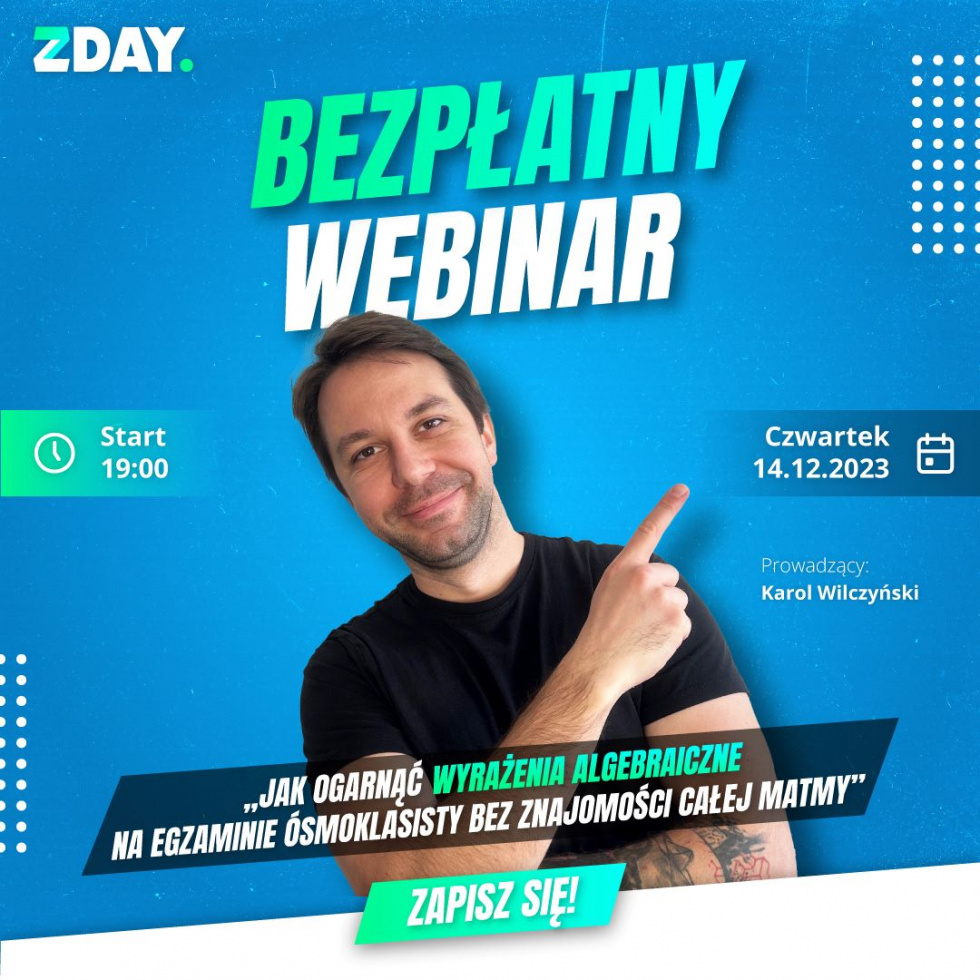 Webinar dla uczniów klas ósmych.