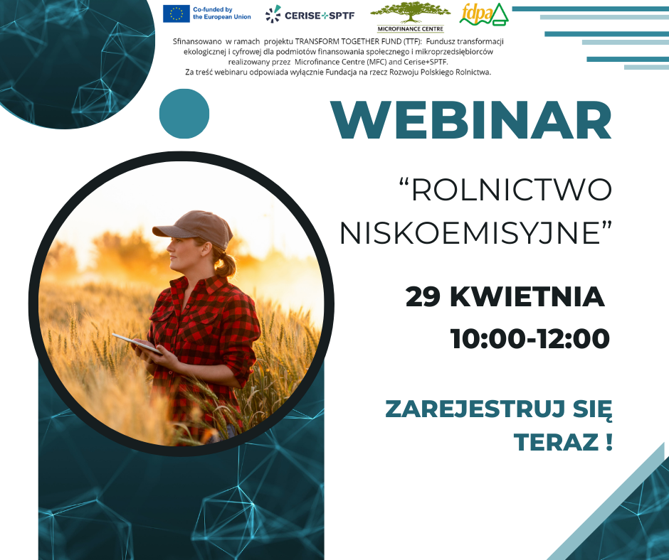 Webinar "Rolnictwo niskoemisyjne".